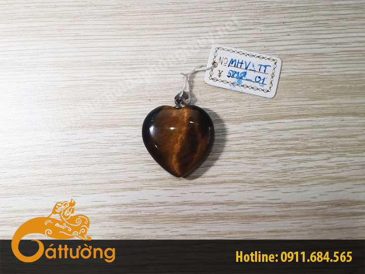 Mặt Dây Chuyền Trái Tim Mắt Hổ Vàng MHV_TT 5818_01