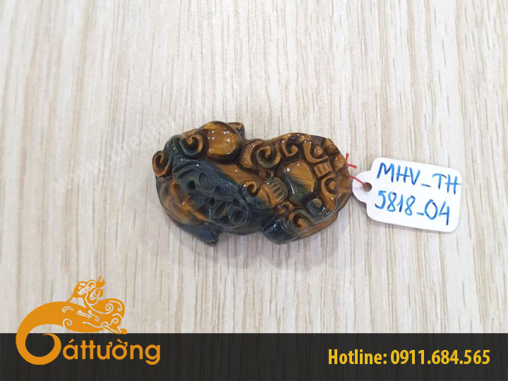 Mặt Dây Chuyền Tỳ Hưu Mắt Hổ Vàng MHV_TH 5818_04