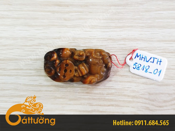 Mặt Dây Chuyền Tỳ Hưu Mắt Hổ Vàng MHV_TH 5818_01