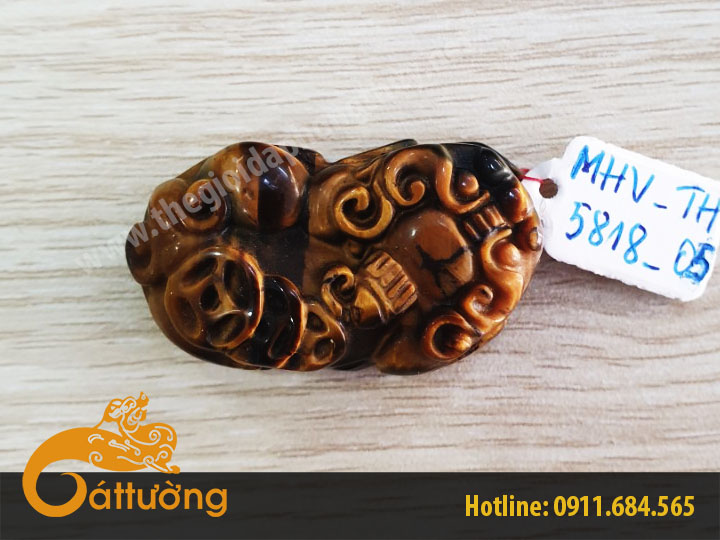 Mặt Dây Chuyền Tỳ Hưu Mắt Hổ Vàng MHV_TH 5818_06